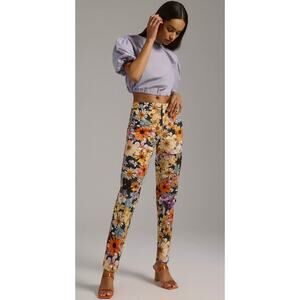 Anthropologie Maeve Moxy Collection Pants Floral Women Size 2 Trousers Colorful
